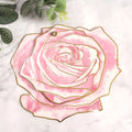 Custom Handmade Blush Pink Floral Gold Mirror Wedding Menus Invitations Floral Paper Menu Cards for Restaurants for Weddings