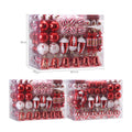 155Pack Assorted Shatterproof Christmas Ball Ornaments Set Decorative Baubles Pendants Reusable Hand-held Gift Package Xmas Tree