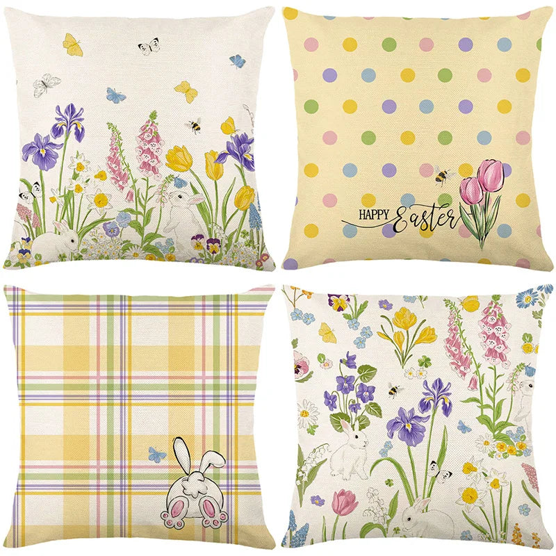 Amity Factory Wholesale Nordic Polyester Spring Pillow Cover Home Living Room Sofa Decoration Printed Butterfly Cushion Cover