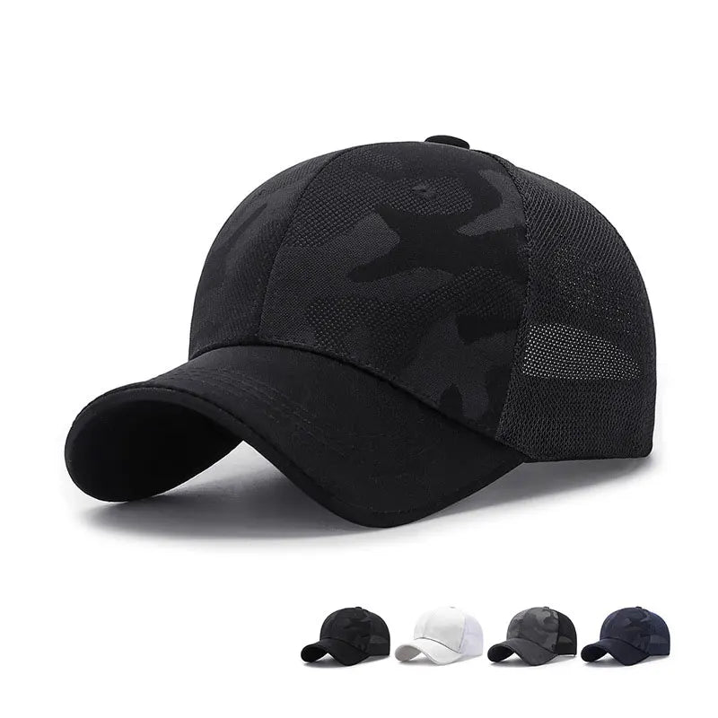 Camo Summer New Sun Shade Breathable Mesh Baseball Cap Men Women Outdoor Casual Baseball Hat Simple Sun Sports Caps