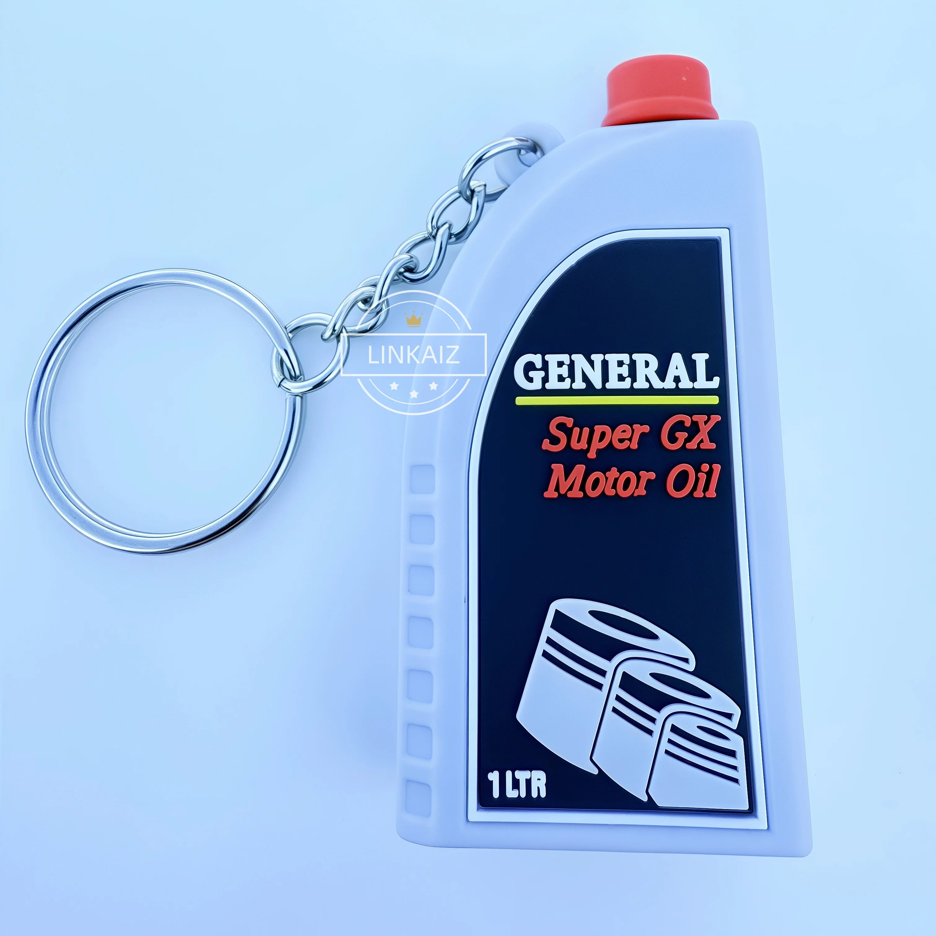 Custom Logo 3D Keychain in Rubber Mineral Water Bottle Lubricant Can Oil Can Shape-Promotional Keyring Souvenir Advertising Gift