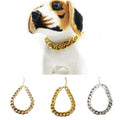 SC New Pet Jewelry Gold Chain Necklace Gold Chain Dog Collar Necklace Hip Hop Medium Large Dogs Chain Collars Necklace