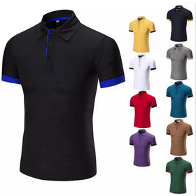 Wholesale 100% Cotton Men's for Polo T-Shirts Custom Logo Embroidered Anti-Wrinkle Knitted Fabric Blank T-Shirts