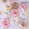 Wholesale Autumn Winter Cute Cartoon 3D Animal Style Scrunchies Fluffy Pleuche Elastic Ponytail Hair Accessories for Girl