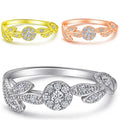 TL-508 Anniversary Gift Fashion Style Simple Design 3A Zircon 925 Sterling Silver Finger Ring
