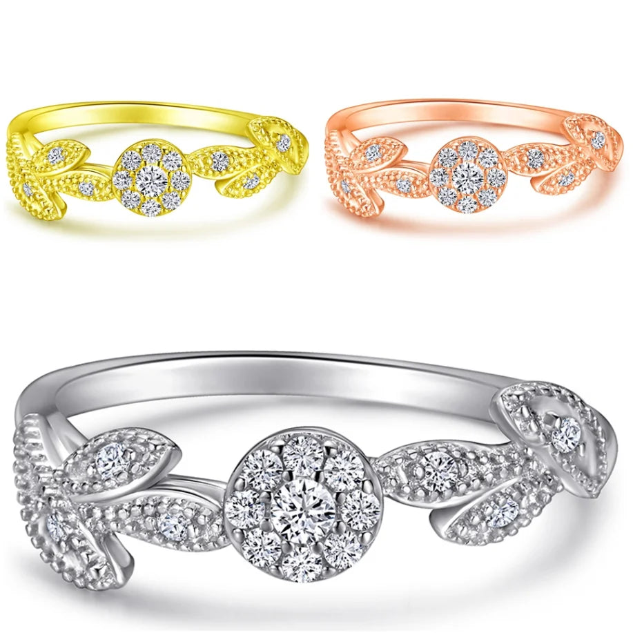 TL-508 Anniversary Gift Fashion Style Simple Design 3A Zircon 925 Sterling Silver Finger Ring