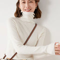 Basic Solid Colors Knitwear Slim Bottoms Elastic Jumper Tops Soft Knit Thin Autumn Turtleneck Pullover Sweater for Women Girls