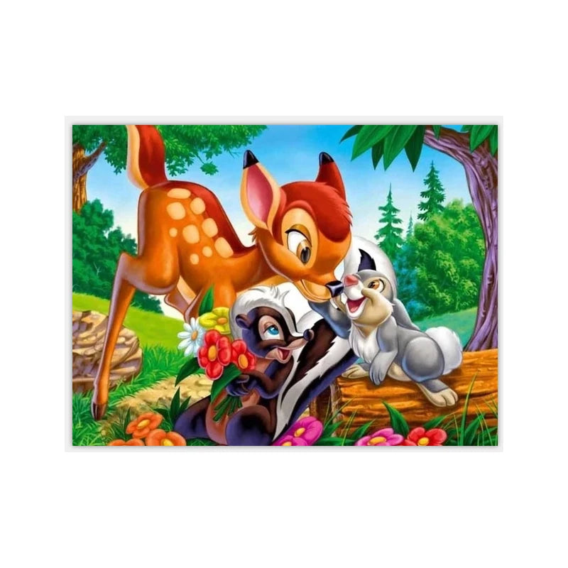 For Chenistory DZDP748 Hot Sale Kids Art Kit 5D Diamond Painting Short Lint Canvas Cartoon Picture Abstract Animal Full Drill
