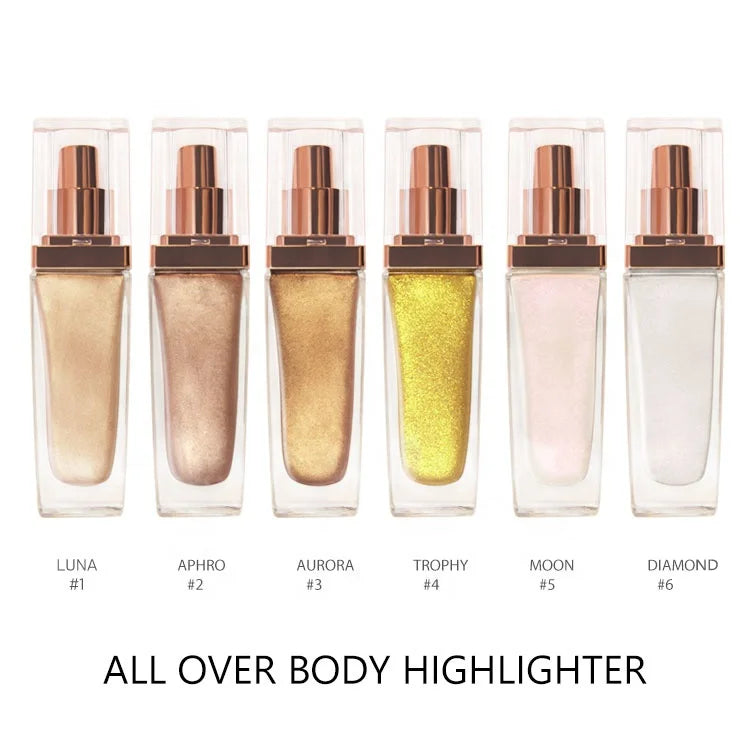 Wholesale Molten Glow All Over Face & Body Highlighter Liquid Spray Private Label Shimmer Highlighter Spray