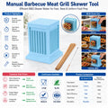 Customized Logo Manual Barbecue Meat Grill Skewer Tool OEM ODM BBQ Kebab Skewer Set Wholesale