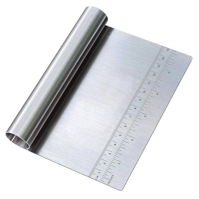 Wholesale Eco-Friendly Stainless Steel Dough Pastry Scraper/Dough Cutter Flour Scraper Measuring Scale Multipurpose Food Grade MegaBDM