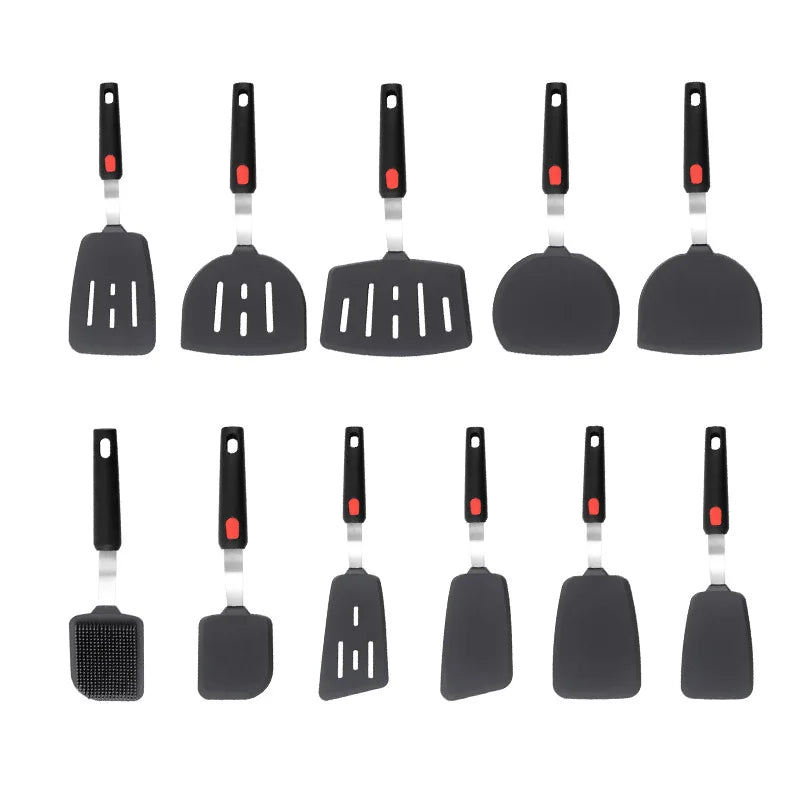 2024 Uprgraded  Non-Stick Kitchen Spatulas Set Heat Resistant Silicone Baking & Pastry Tools for Cooking