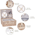 Manufacturer Custom Cheap Crafts Wicker Cube Storage Bins Rectangle Collapsible Insulated Cooler Bag Empty Picnic Basket Set