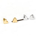 Simple Chic Style 18k Gold Plated Minimal love Heart Stud Earrings for Women