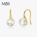 Classic Gold Plating High-Heeled Shoes Silver Pearl Earring Jewelry for Jewelry Promotion