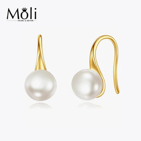 Classic Gold Plating High-Heeled Shoes Silver Pearl Earring Jewelry for Jewelry Promotion