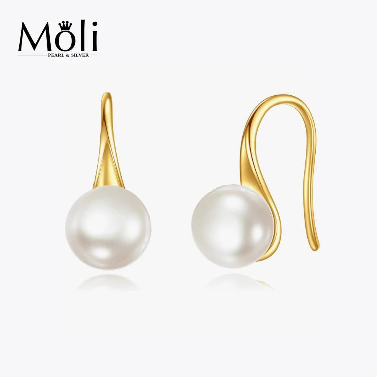 Classic Gold Plating High-Heeled Shoes Silver Pearl Earring Jewelry for Jewelry Promotion