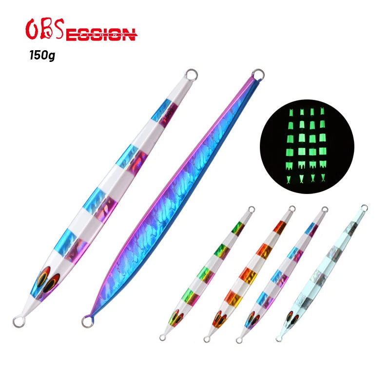 J31 Fish Lure Bait New Fish Metal Jig Lure 150g Fast Fall Jigging Lure Saltwater Fishing Bait Artificial Bait