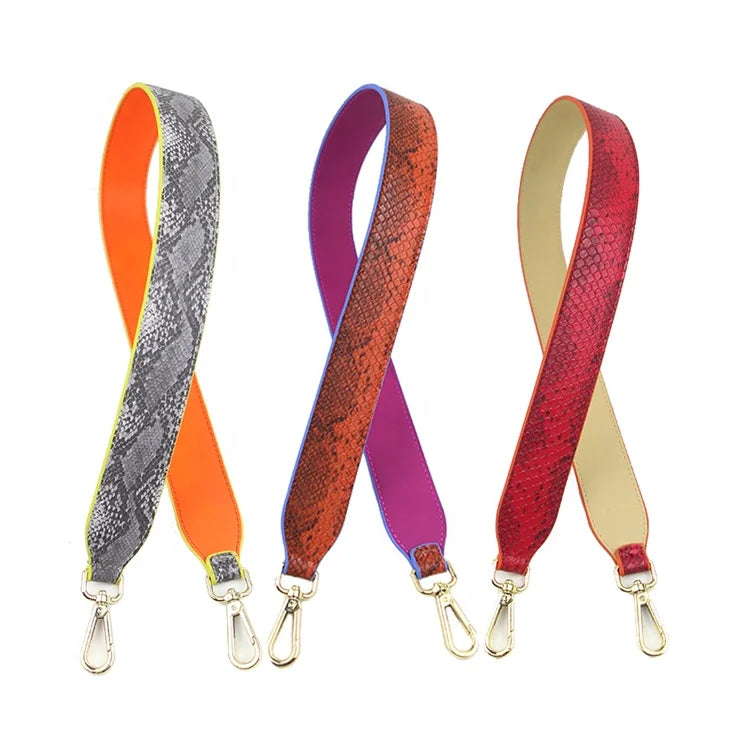 MeeTee B-S274 Bag Accessories Handbag Belt Shoulder Replacement Bag Strap Classic Serpentine Color Contrast Wide Shoulder Strap