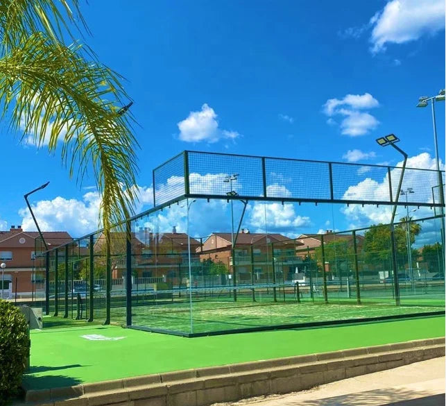 Modern Design Panoramic Padel Court Professional Outdoor Padel Tennis Court with Smart LED Lighting and High Grade Turf