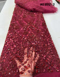 New Arrival Heavy African Handmade Shiny Sequins Black Beaded Polyester/Cotton Floral Lace Fabric Evening Dress Bags Shoes Sexy