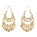 Jachon New Trendy Gold Leaf Flower Butterfly Earrings Creative Long Diamond Accent Alloy Jewelry