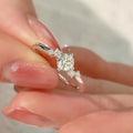 Factory Wholesale 925 Sterling Silver Boutique Ring 0.5ct Moissanite Exquisite Ring Valentine's Day Gift Wedding Ring