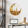 Moon Castle Chandelier Hanging Home Background Beautification Wall Stickers Self-adhesive PVC Crescent Moon Shape Wholesale