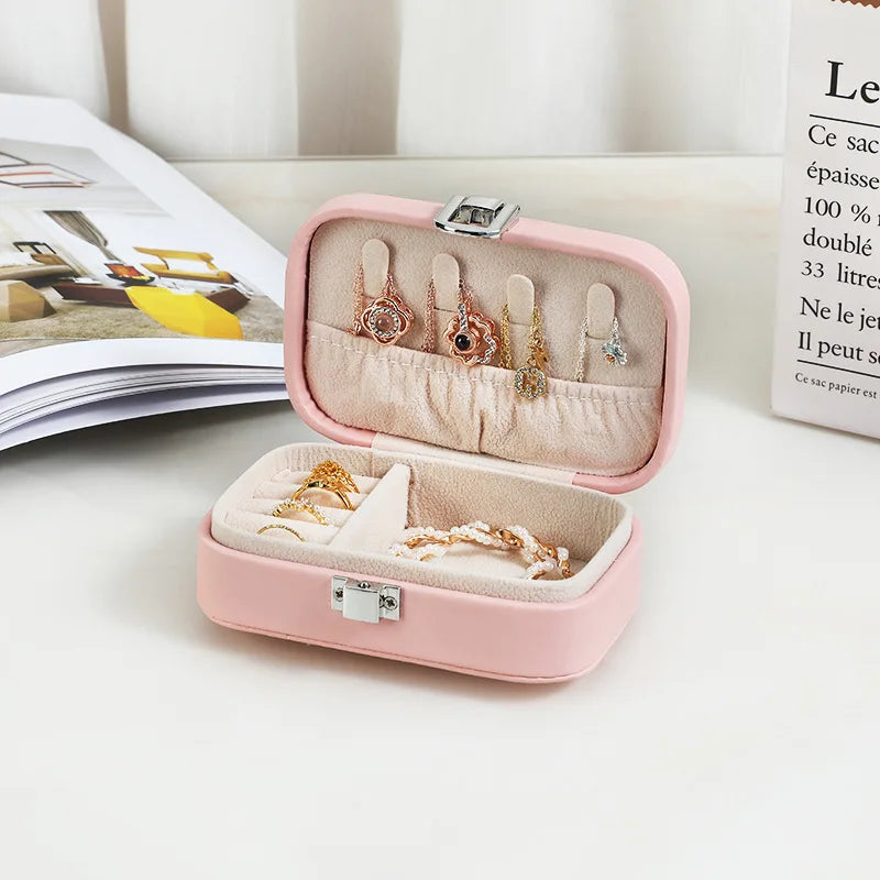 Tongxing Jewelry Gift Box Mini Leather Jewellery Storage Case Travel Makeup Organizer Leather Custom Jewelry Box with Logo