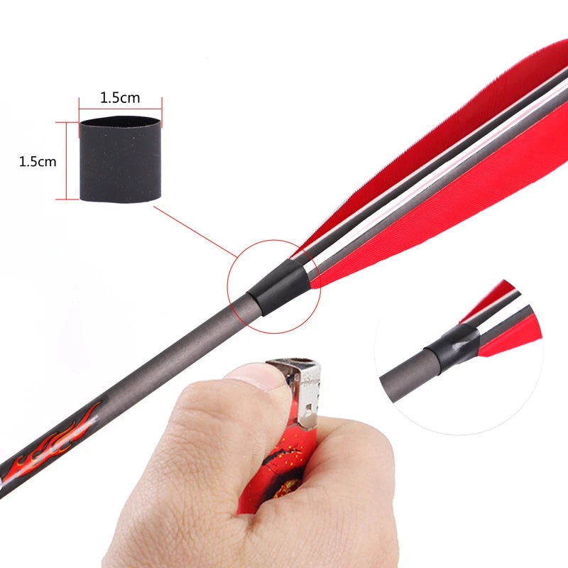 Heat Hrink Tube for Real Feather Arrows Archery DIY Tube Carbon Arrow Protective Sleeve Heat Shrinkable