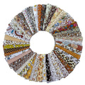 Wholesale 100pcs Grey Floral Printed 10*10cm Woven Cotton Eco-Friendly  Craft Fabric Bundle Squares Patchwork for Hand Sewing