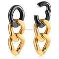 Evorte 2G Tri  Stainless Steel Classic Ear Plug Tunnel Hanger Ear Weights Gauges Expander Fashion Chunky Piercing Jewelry Women