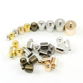 Gold Color Silver Color Bronze Gunblack Metal Copper Crimp Beads Rope Leather Cord End Caps Accessories for Jewelry Making