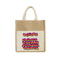 Sublimation Jute Storage Bag Blanks Burlap Beach Storage Bag with Handles Reusable DIY Canvas Gift for Bridesmaid