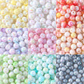 100pcs AB Colors Acrylic Round Bubble Beads Plastic Bubblegum Spacer Bead Charms for Earrings Bracelet Necklace