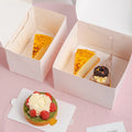 French Pastry Mousse Cake Box High-Grade White Small Cake Boxes Muffin Paper Cups Packing Box With Tray
