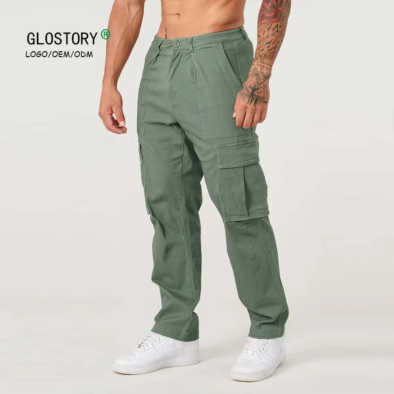 Men's Workwear Overall  Pants Men Casual  Mid-Waist Outdoor Casual Cargo Trousers Pants