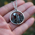 Camping Jewelry Mountain Necklace Under the Sun Pine Tree Necklaces