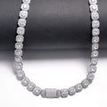 Hip Hop Tennis Necklace 18k Gold Plated Jewelry Iced Out Diamond Clustered Tennis Chain