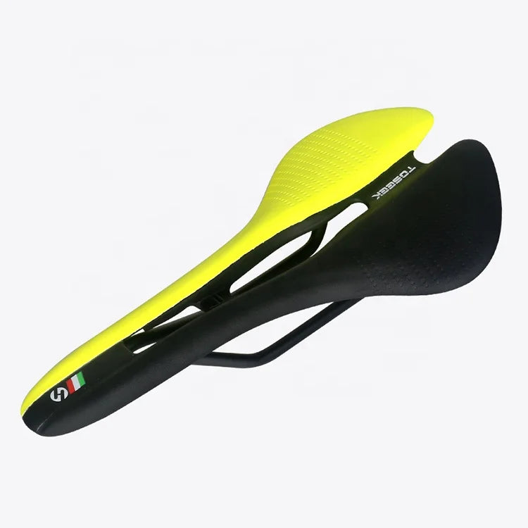 Ultralight 185g Hollow Ergonomic MTB Road Bike Saddle with Ventilation Shock Absorber & Waterproof Cr-mo Seat Rail