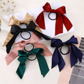 Korean Bow-Knot Elastic Hair Bands Accessories Fashion Hair Band Long Ribbon Bow Ponytail Hair Tie Scrunchies Women Girls
