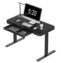 Office Ergonomic Smart Motor Table Glass Top Height Adjustable Computer Electric Standup Desk Sit Stand up Desk Wireless Charge