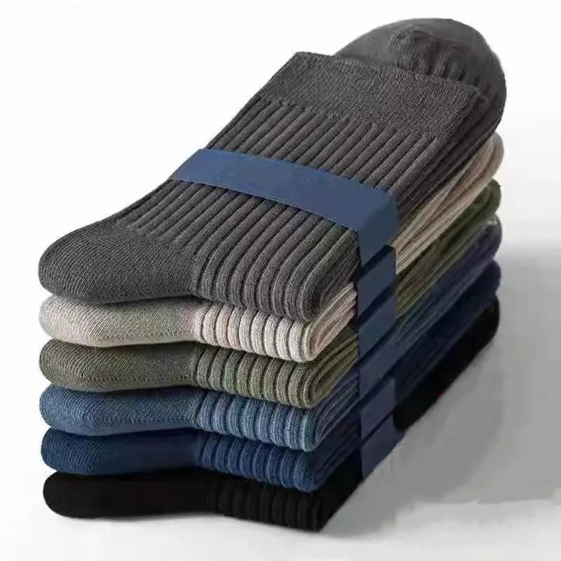 Wholesale Good Quality Men's Polyester Cheap Price Dress Socks Customization Solid Breathable Anti-odor Crew Socks for Male