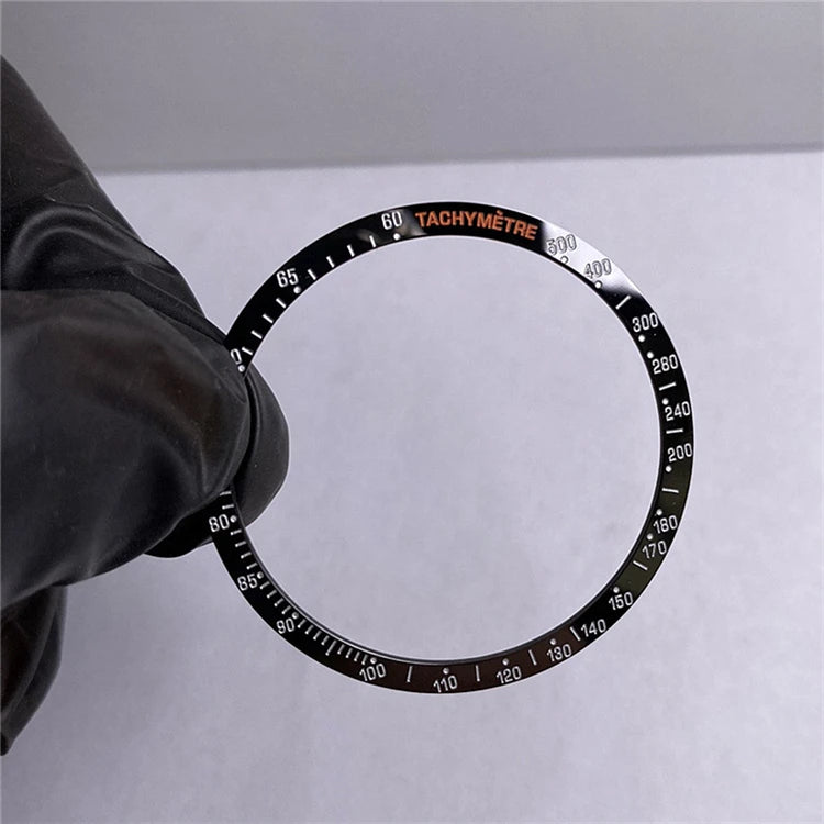 Custom Watch Ring Black Flat 40.5mm Ceramic Bezel Insert Black Ceramic Scale Ring for Omiga Spedmaster Series