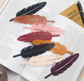 Personalized Genuine Leather Feather Bookmark Sublimation Bookmark Cute Leather Bookmark