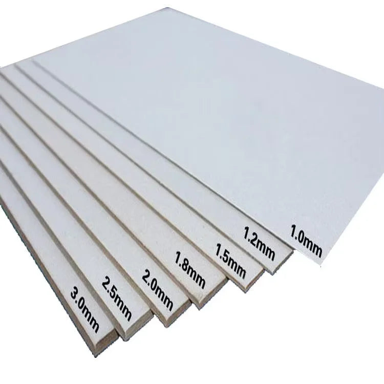 1.5mm 2mm Recycled White Duplex Board With Grey Back Coated Paper Chipboard
