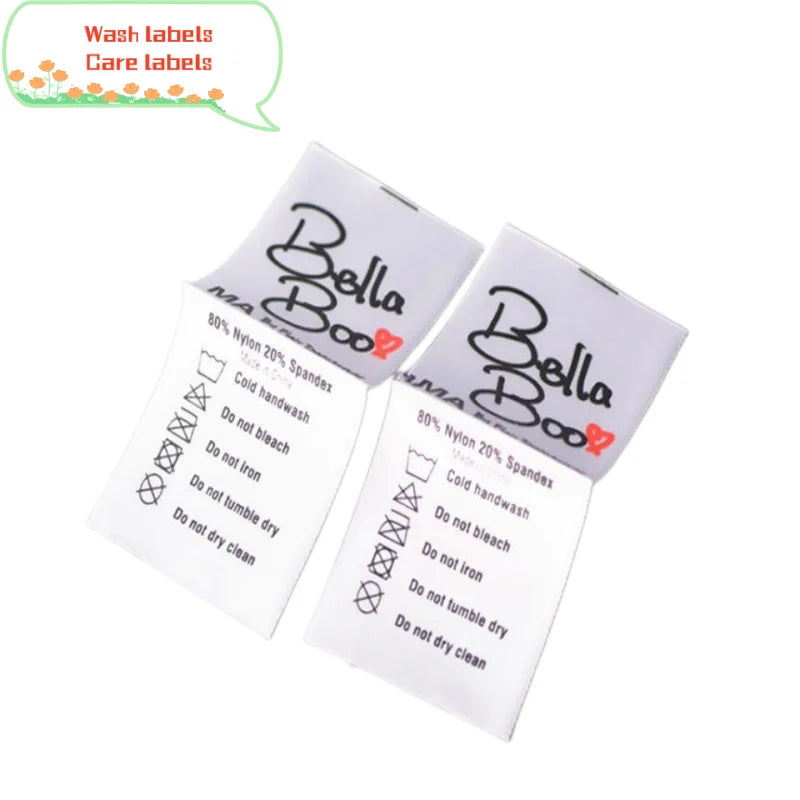Wholesale Personalized Damask Woven Labels - Custom Logo Garment Tags - Durable Soft Fabric Labels for Clothes