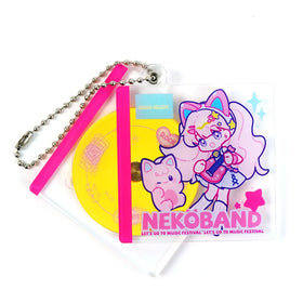 Vograce Personalize Diamond Cut Custom Kpop Keychain China Round Changeable CD Case Acrylic Keychain Set