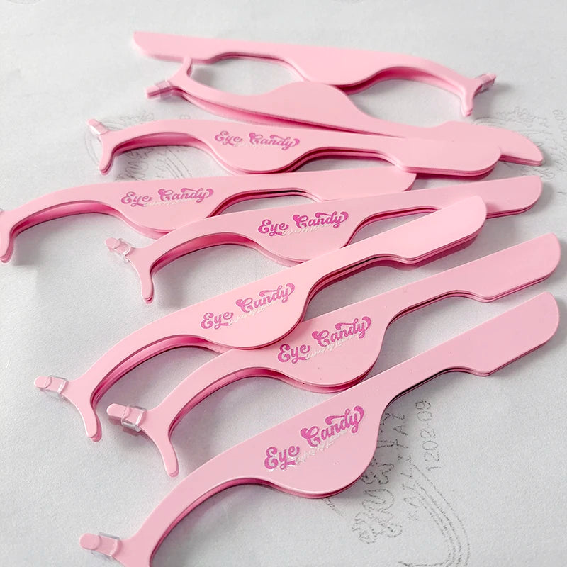 Private Label Eyelash Applicator   Glitter Rose Gold False Eyelashes Tweezer Eyebrow Eyelash Applicator Custom Packaging