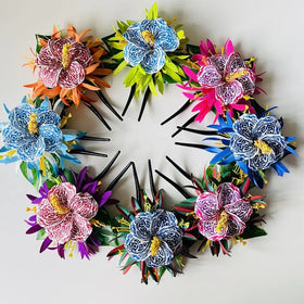 Plumerias Hair Pick Foam Flower Artificial Island Tiara Frangipanis Hibiscuss Ear Hair Accessories Christmas Dance
